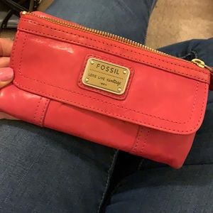 Fossil red wallet